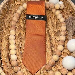 Chereskin Orange Men's Silk Tie — Solid Formal Tie